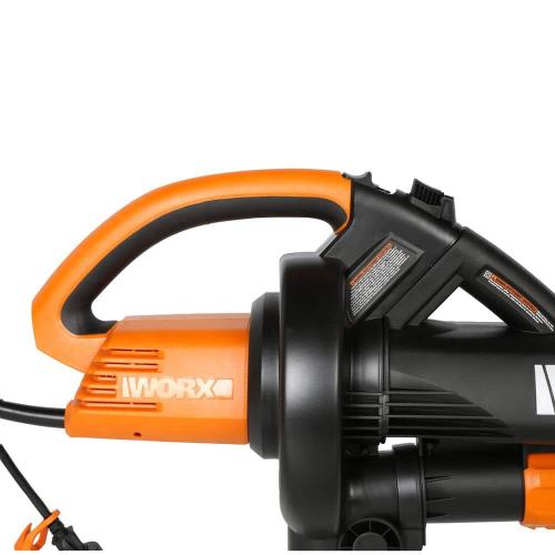 Worx 210 MPH 350 CFM Electric 12 Amp Leaf Blower/Mulcher/Vac with Metal Impeller