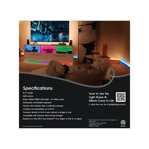 16 ft. Indoor Premium Light Strip Light