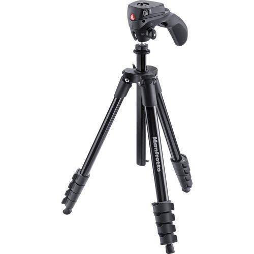 Color Black Manfrotto Compact Advanced Aluminum Tripod For Camera - 3 Way Tilt (black)