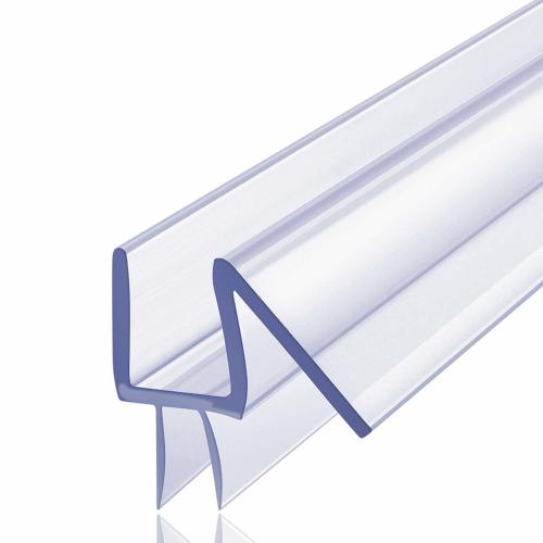Butecare Premium Frameless Shower Door Bottom Seal Strip for Glass Doors - Shower Door Seal Sweep (3/8” x 39” Clear Vinyl)