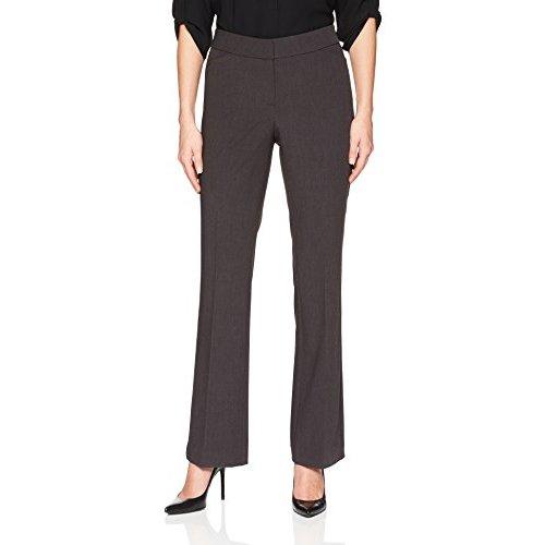 Lark & Ro Women's Bootcut Trouser Pant: Curvy Fit, Charcoal, 0S