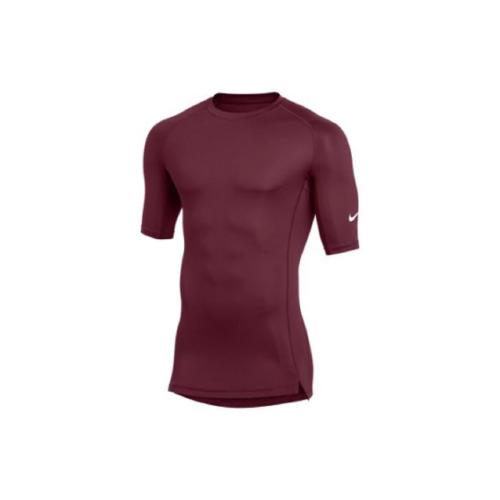 Nike Mens Pro Fitted Half Sleeve Tee (Medium Dark Maroon)
