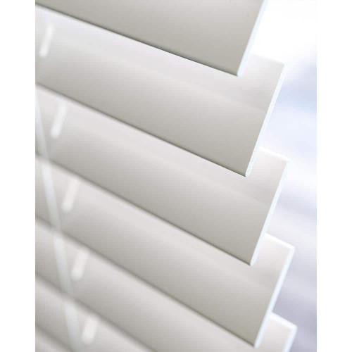 Basic Collection Pre-Cut White Cordless Room Darkening Fauxwood Blind with 2 in. Slats 31 in. W x 60 in. L
