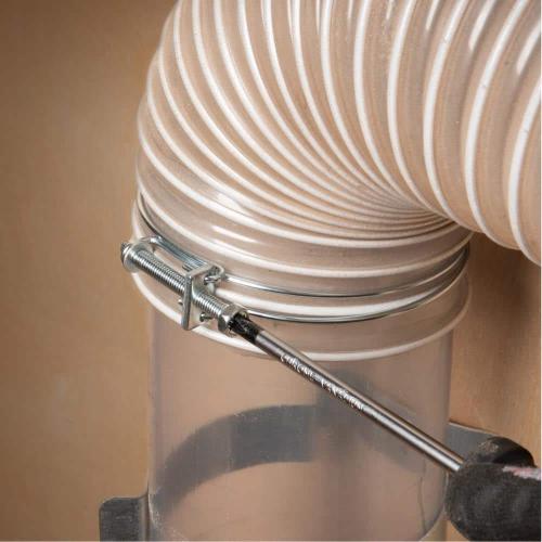 5 in. Double Wire Adjustable Carbon Steel Hose Clamp for Dust Collection Hose, Dryer Vent Hose and HVAC Air Hose(5-Pack)