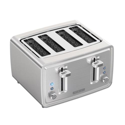 BLACK DECKER 4-Slice Stainless Steel Toaster