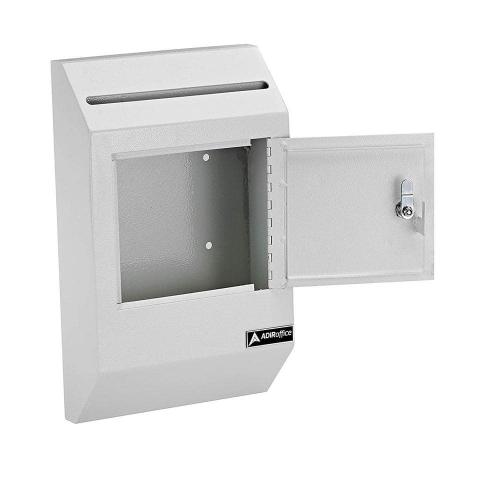 White Heavy-Duty Weatherproof Secured Drop Box Mailbox
