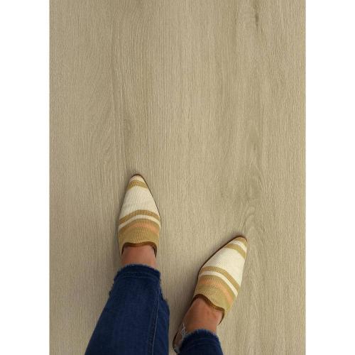 Light Oak 2 MIL x 6 in. W x 36 in. L Water Resistant Peel and Stick Vinyl Tile Flooring (10.5 sq. ft.)