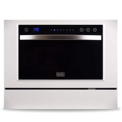 21.5 W, 6-Place Setting, Countertop Dishwasher, White