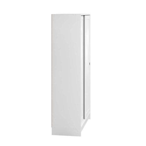 Elite Plus White 65 in. Accent Cabinet Office Storage Cabinet with 4 Adjustable Shelves and Sliding Doors