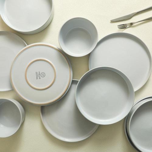 Celina 12-Piece Dinnerware Set Stoneware, Service for 4, White