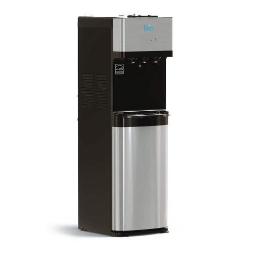 Essential Tri-Temp Bottom-Load Water Cooler in Black and Brush Stainless-Steel