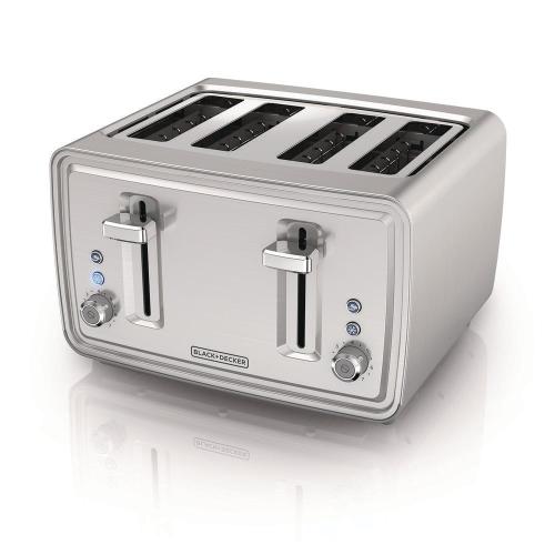 BLACK DECKER 4-Slice Stainless Steel Toaster