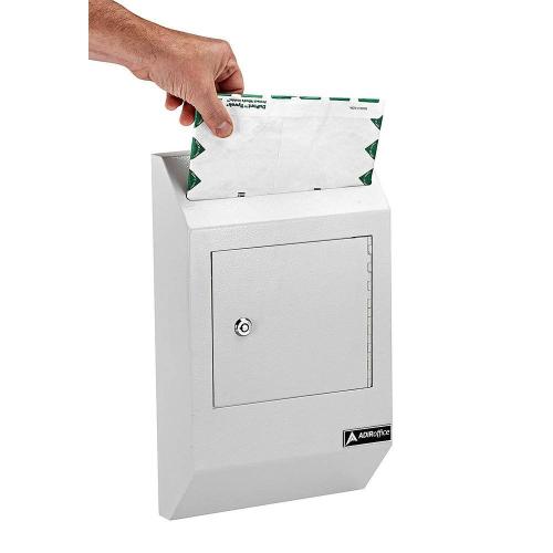 White Heavy-Duty Weatherproof Secured Drop Box Mailbox