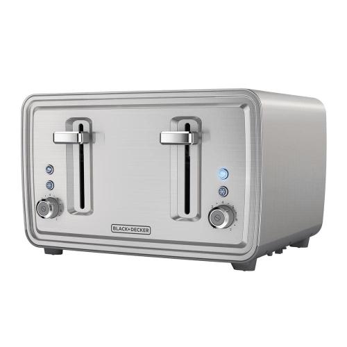 BLACK DECKER 4-Slice Stainless Steel Toaster