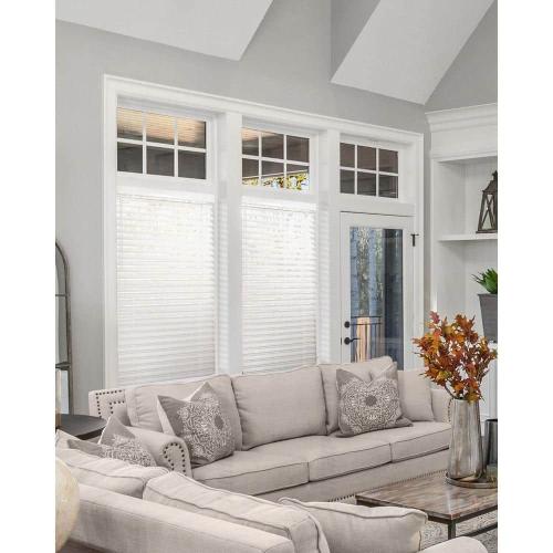 Basic Collection Pre-Cut White Cordless Room Darkening Fauxwood Blind with 2 in. Slats 31 in. W x 60 in. L