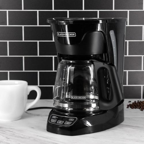 12- Cup Programmable Coffee Maker with Vortex Technology in Black