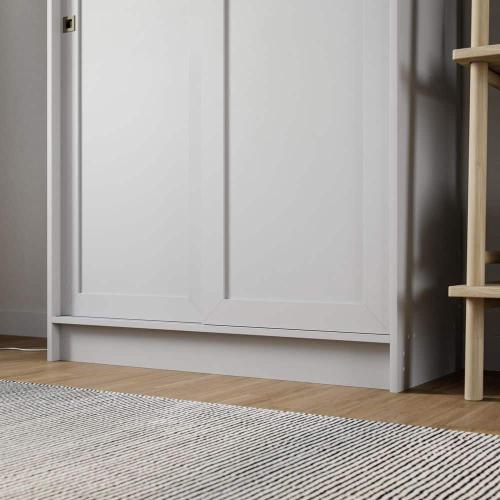 Elite Plus White 65 in. Accent Cabinet Office Storage Cabinet with 4 Adjustable Shelves and Sliding Doors