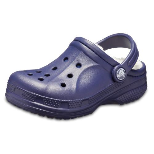 Crocs Ralen Lined Clogs | Fuzzy Slippers Nautical Navy/Oatmeal US 10-11 Unisex Little Kid