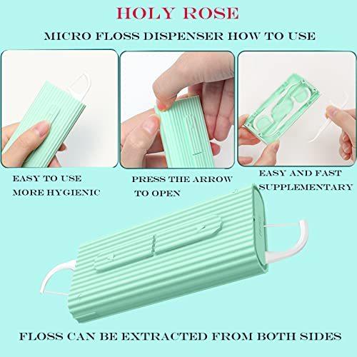 Dental Floss Picks - Portable Floss Picks Dispenser & Travel Flossers Case with 168 Floss Sticks - Ideal for Home & Travel Oral Care Tool Set