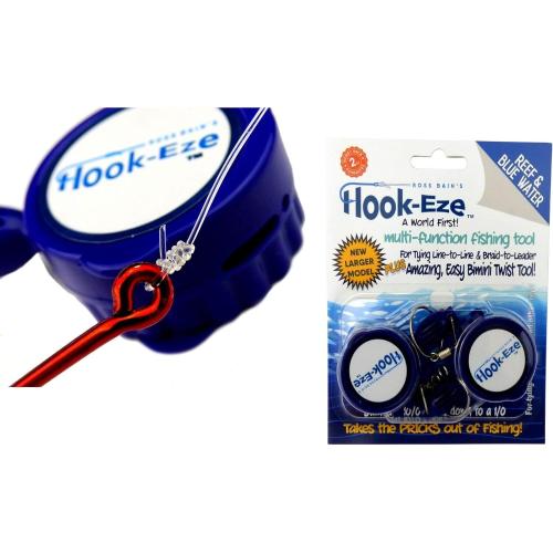 HOOK-EZE Fly Fishing Accessories - Fishing Knot Tying Tool for Tying Fishing Line to Hooks - Fishing Gear and Equipment, Gadget to Tie Knots Quick and Easy - Fishing Gifts for Men Blue