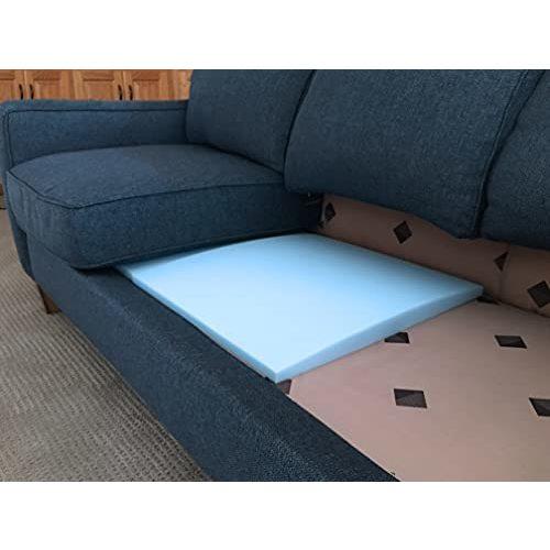 Stratiform Original Curve Couch Cushion Support for Sagging Seat | Blue Medium Density Foam Insert | 2 Pads | 20x20x2 (x2) | Sag Repair Pad for Couch Sectional Chair | Slip Resistant | Made in USA