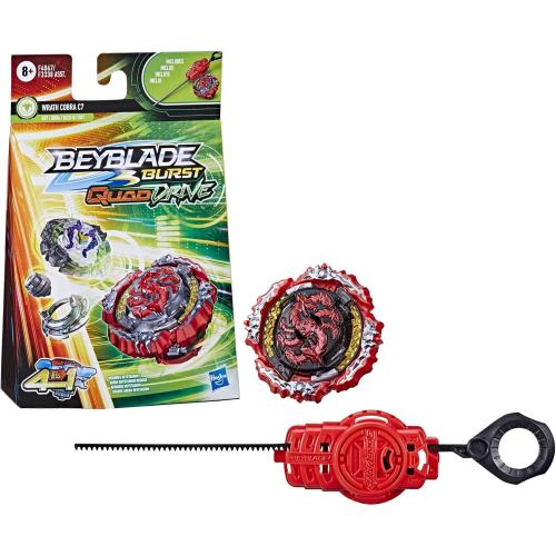 BEYBLADE Burst QuadDrive Wrath Cobra C7 Spinning Top Starter Pack - Defense/Attack Type Battling Game with Launcher, Toy for Kids