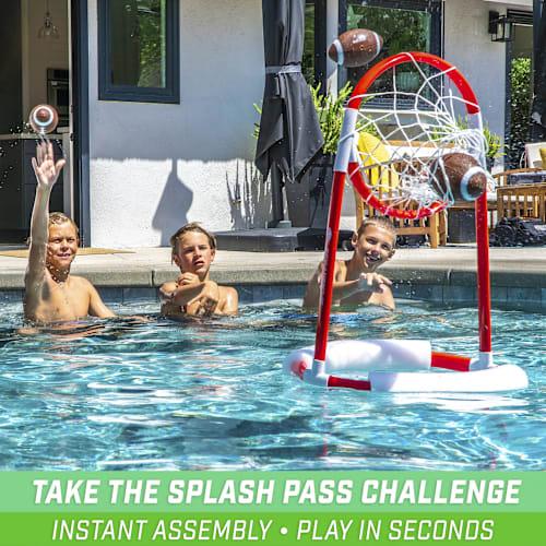 GoSports Splash Pass Floating Pool Football Game Set