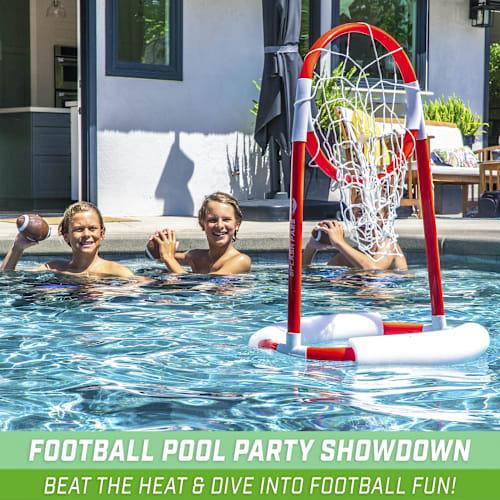 GoSports Splash Pass Floating Pool Football Game Set