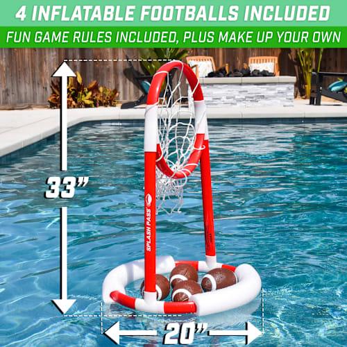GoSports Splash Pass Floating Pool Football Game Set