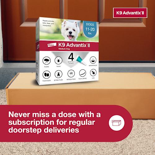 Elanco K9 Advantix II Flea and Tick Prevention - 11-20 lbs. - K9 Advantix II Medium Dog 2-Pack