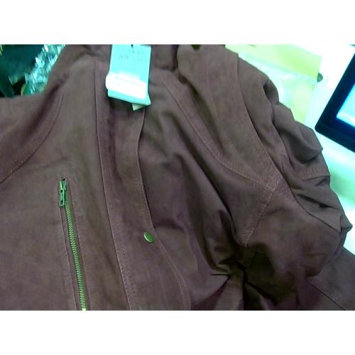 Luisleather Womens J0TQ Loose Fit Zipper Casual Jacket