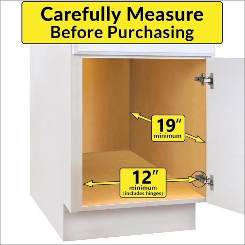 Slide Out Cabinet Organizer - Pull Out Under Cabinet Sliding Shelf - 11 in. Wide x 18 in. Deep - Chrome