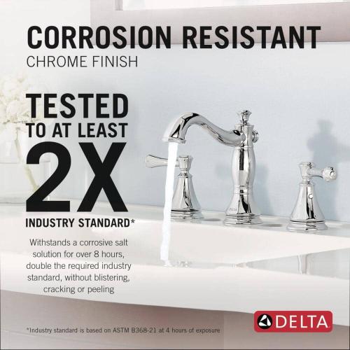 Cassidy 8 in. Widespread 2-Handle Bathroom Faucet with Metal Drain Assembly in Chrome