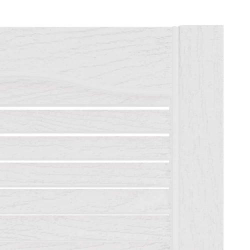 Builders Edge Size 14.5 in. x 39 in. Louvered Vinyl Exterior Shutters Pair in White