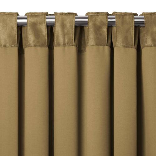 Antique Gold Damask Blackout Curtain - 52 in. W x 95 in. L