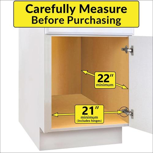 Slide Out Cabinet Organizer - Pull Out Under Cabinet Sliding Shelf - 20 in. Wide x 21 in. Deep - Chrome