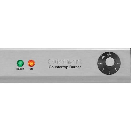Single Burner 7.5 in. Brushed Stainless Cast Iron Hot Plate with Temperature Control