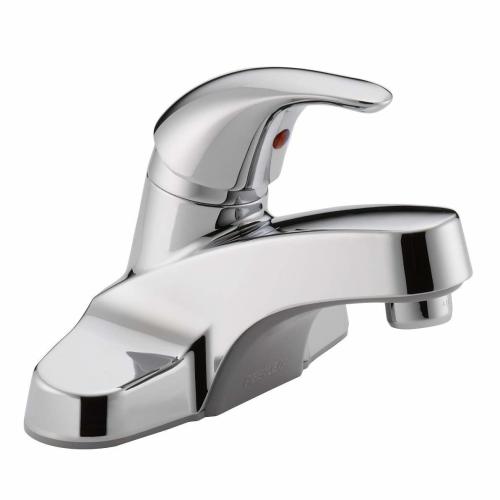 Peerless Core Centerset Bathroom Faucet Chrome Bathroom Sink Faucet Single Handle Bathroom Faucet Metal Drain Assembly Chrome P131LF