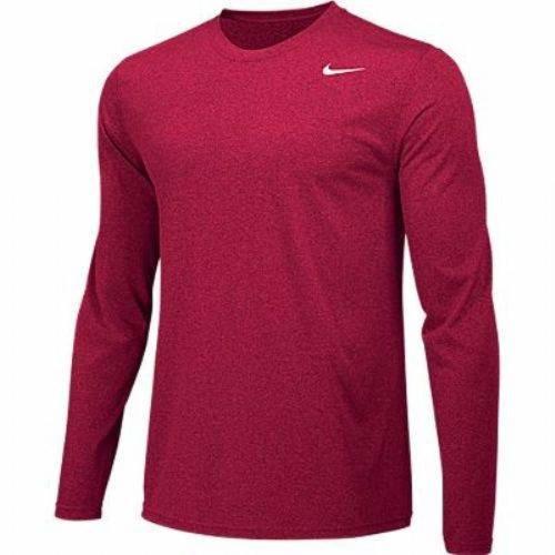 Nike Boys Legend Long Sleeve Athletic T-Shirt (Red Youth X-Large)