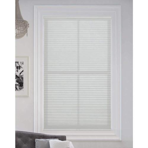 White Cordless Light Filtering Fabric Cellular Shade 9/16 in. Single Cell 21.5 in. W x 48 in. L