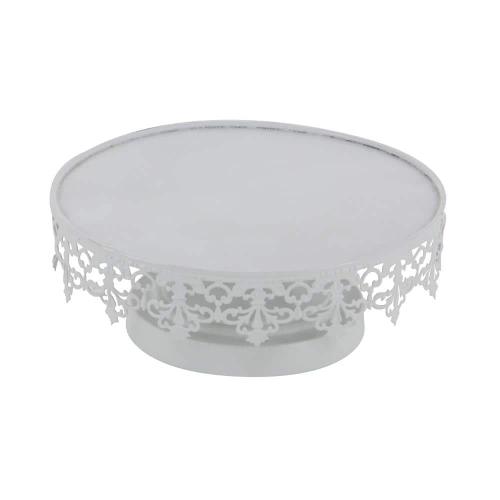 White Decorative Cake Stand with Pedestal Base (Set of 3)