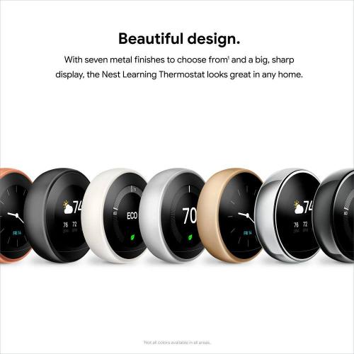 Nest Learning Thermostat - Smart Wi-Fi Thermostat - White