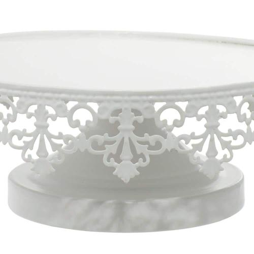 White Decorative Cake Stand with Pedestal Base (Set of 3)