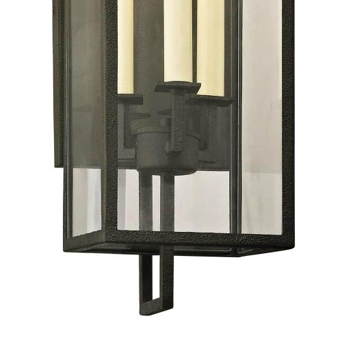 Size 21.5 Beckham 3-Light Forged Iron 21.5 in. H Outdoor Wall Lantern Sconce with Clear Glass