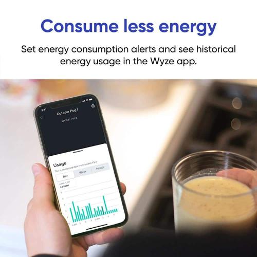 Plug Outdoor, Smart Plug w/Dual Outlets, Energy Monitoring, IP64, WiFi, Works w/Alexa, Google Assistant, IFTTT