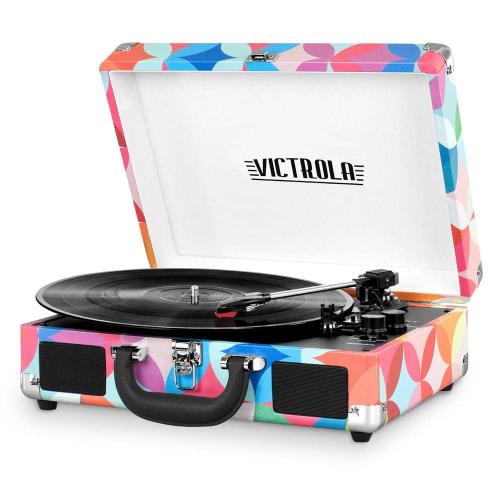 Bluetooth Suitcase Record Player with 3-Speed Turntable