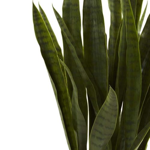 Nearly Natural Artificial Sansevieria with Black Planter