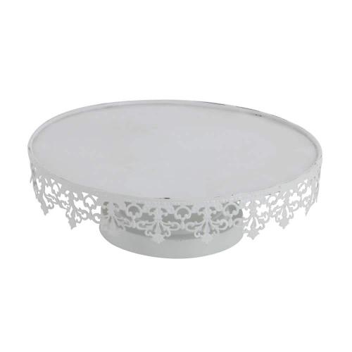 White Decorative Cake Stand with Pedestal Base (Set of 3)