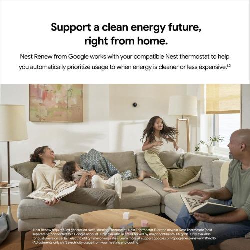 Nest Learning Thermostat - Smart Wi-Fi Thermostat - White