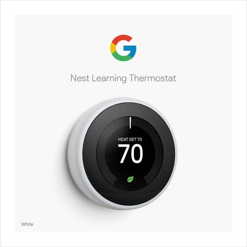 Nest Learning Thermostat - Smart Wi-Fi Thermostat - White